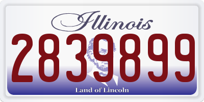 IL license plate 2839899