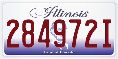 IL license plate 284972I