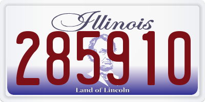 IL license plate 285910