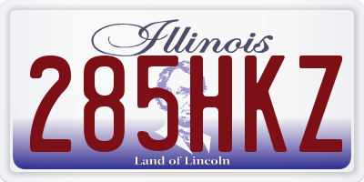 IL license plate 285HKZ