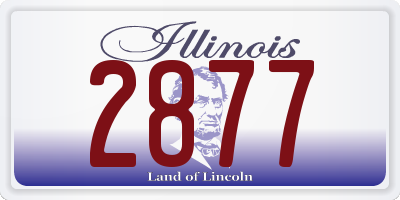 IL license plate 2877