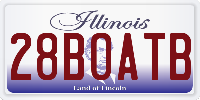 IL license plate 28BOATB