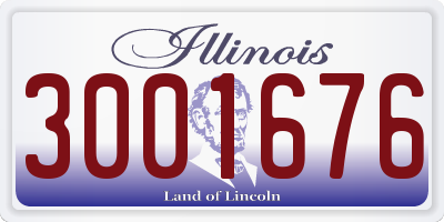 IL license plate 3001676