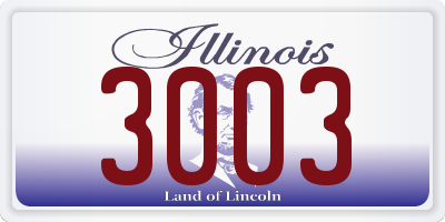 IL license plate 3003