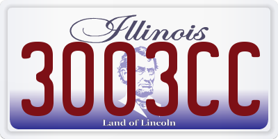 IL license plate 3003CC