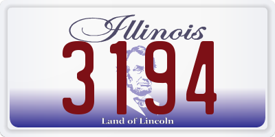 IL license plate 3194