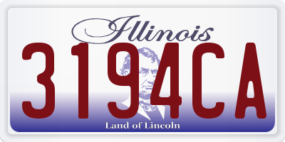 IL license plate 3194CA