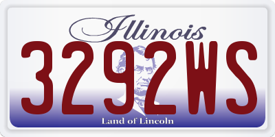 IL license plate 3292WS