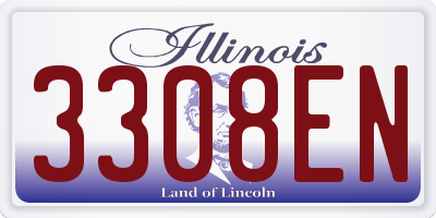 IL license plate 3308EN