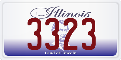 IL license plate 3323