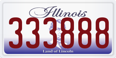 IL license plate 333888