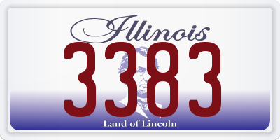 IL license plate 3383