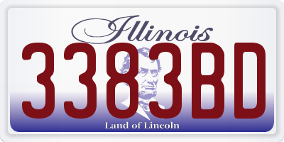 IL license plate 3383BD