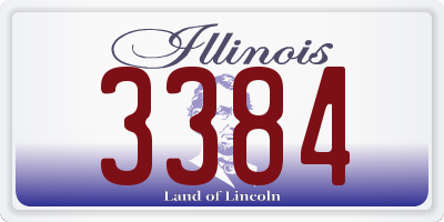 IL license plate 3384