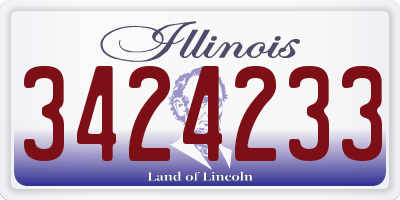 IL license plate 3424233