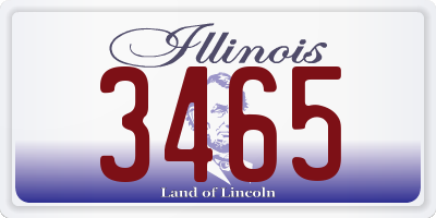 IL license plate 3465