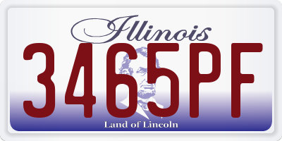 IL license plate 3465PF