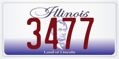 IL license plate 3477