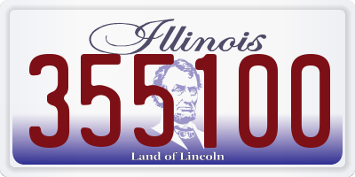 IL license plate 355100