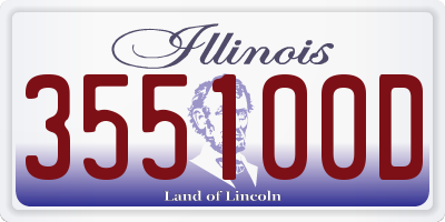 IL license plate 355100D