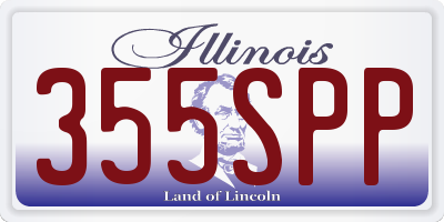 IL license plate 355SPP