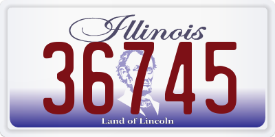 IL license plate 36745