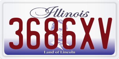 IL license plate 3686XV