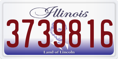 IL license plate 3739816