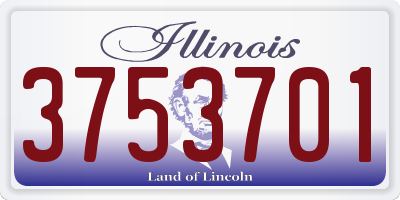 IL license plate 3753701