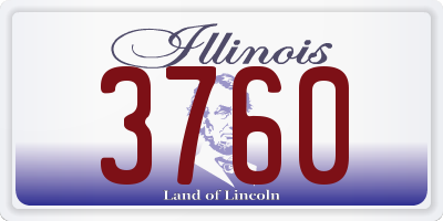 IL license plate 3760