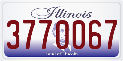 IL license plate 3770067