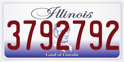 IL license plate 3792792