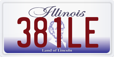 IL license plate 381LE