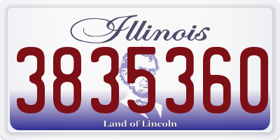 IL license plate 3835360