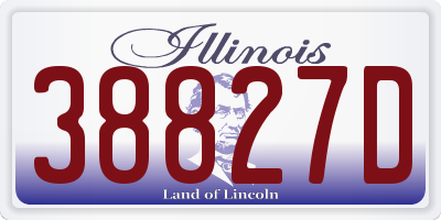 IL license plate 38827D