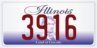 IL license plate 3916