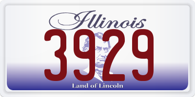 IL license plate 3929