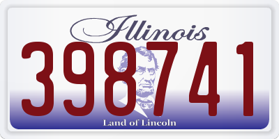 IL license plate 398741