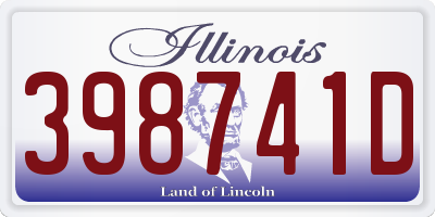 IL license plate 398741D