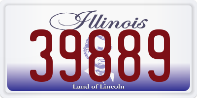 IL license plate 39889