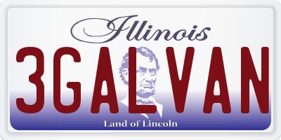 IL license plate 3GALVAN