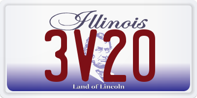 IL license plate 3V20