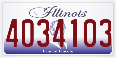 IL license plate 4034103