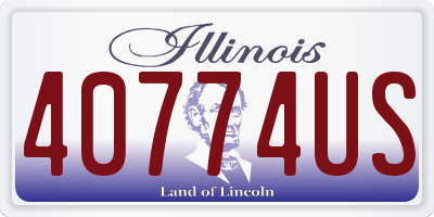 IL license plate 40774US