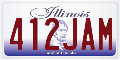 IL license plate 412JAM