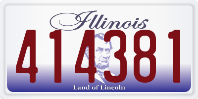 IL license plate 414381