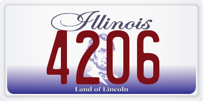 IL license plate 4206