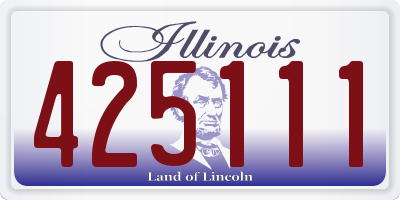 IL license plate 425111