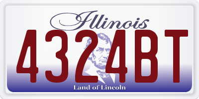 IL license plate 4324BT