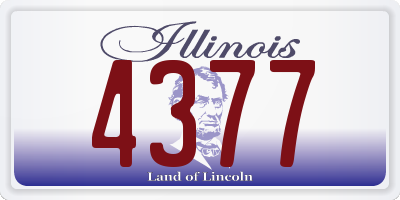 IL license plate 4377